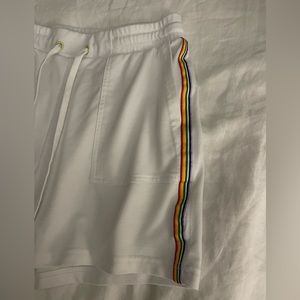 White rainbow cotton shorts